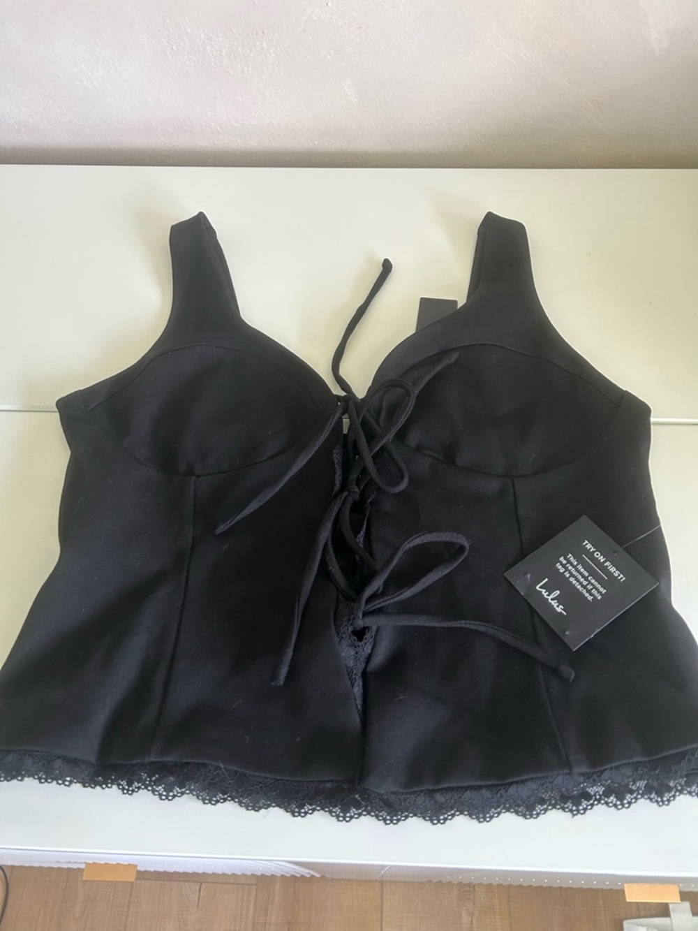 Lulu's Black Strappy Top